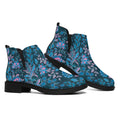 Bohemian Denim Jeans Pattern Print Flat Ankle Boots