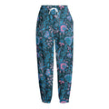 Bohemian Denim Jeans Pattern Print Fleece Lined Knit Pants
