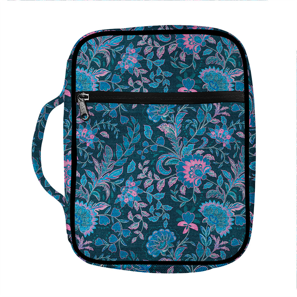 Bohemian Denim Jeans Pattern Print Front Pocket Bible Bag