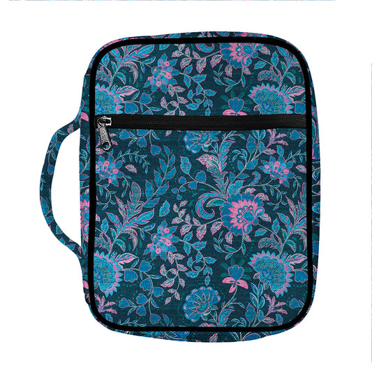 Bohemian Denim Jeans Pattern Print Front Pocket Bible Bag