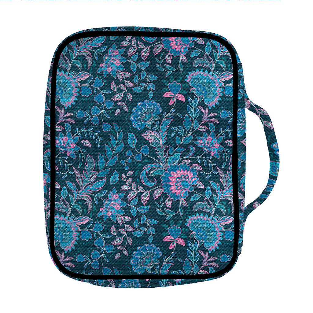 Bohemian Denim Jeans Pattern Print Front Pocket Bible Bag