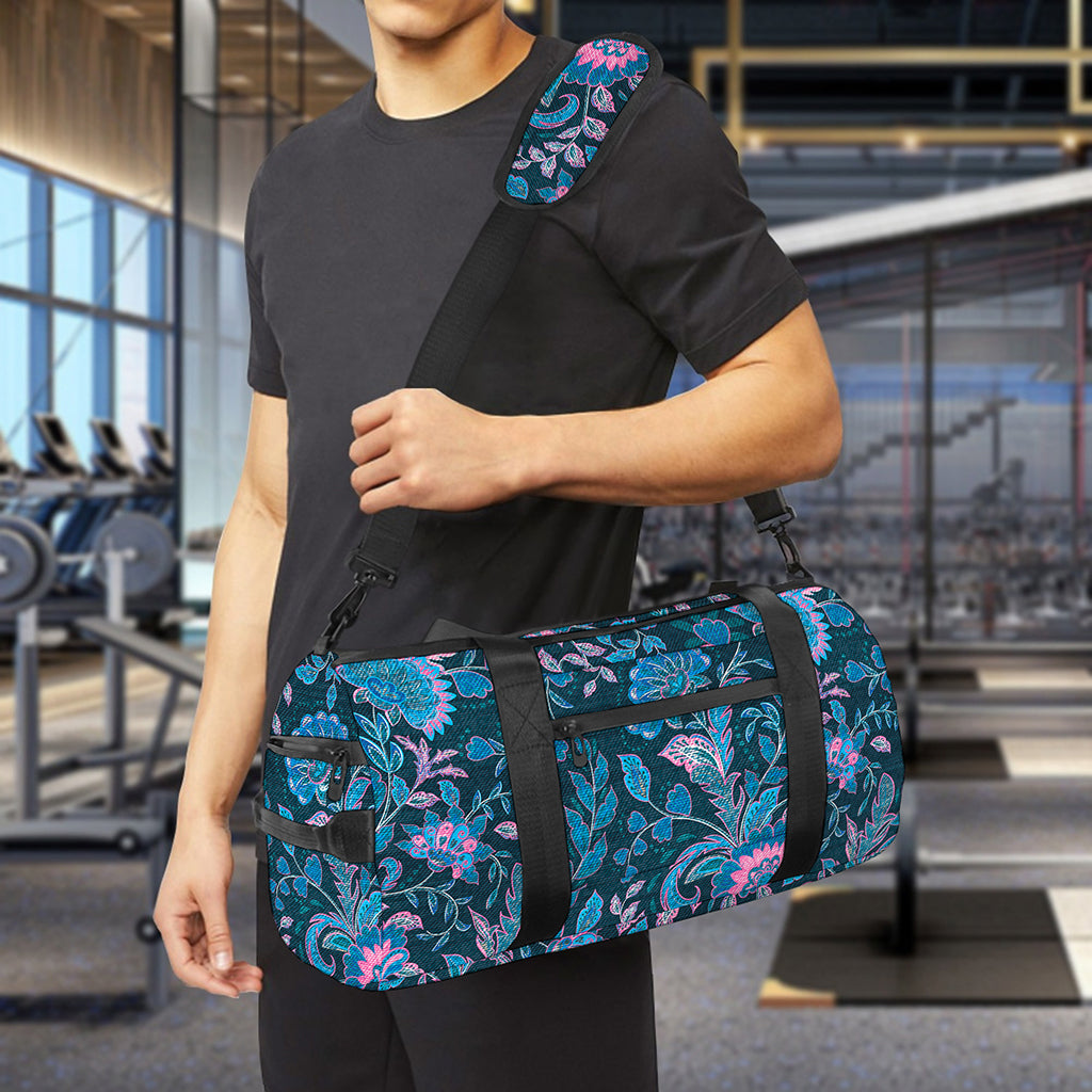 Bohemian Denim Jeans Pattern Print Gym Bag