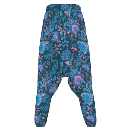 Bohemian Denim Jeans Pattern Print Hammer Pants