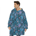 Bohemian Denim Jeans Pattern Print Hoodie Blanket