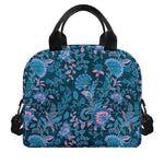 Bohemian Denim Jeans Pattern Print Insulated Lunch Bag