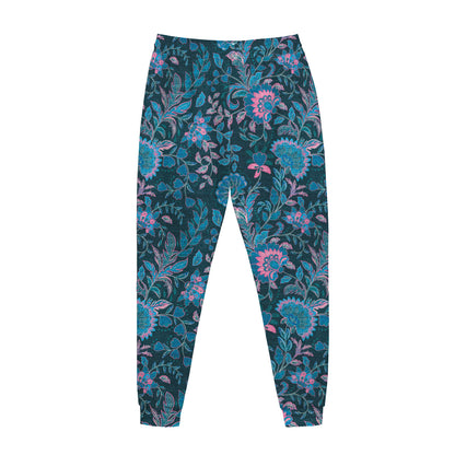 Bohemian Denim Jeans Pattern Print Jogger Pants