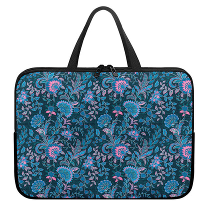 Bohemian Denim Jeans Pattern Print Laptop Sleeve With Handle