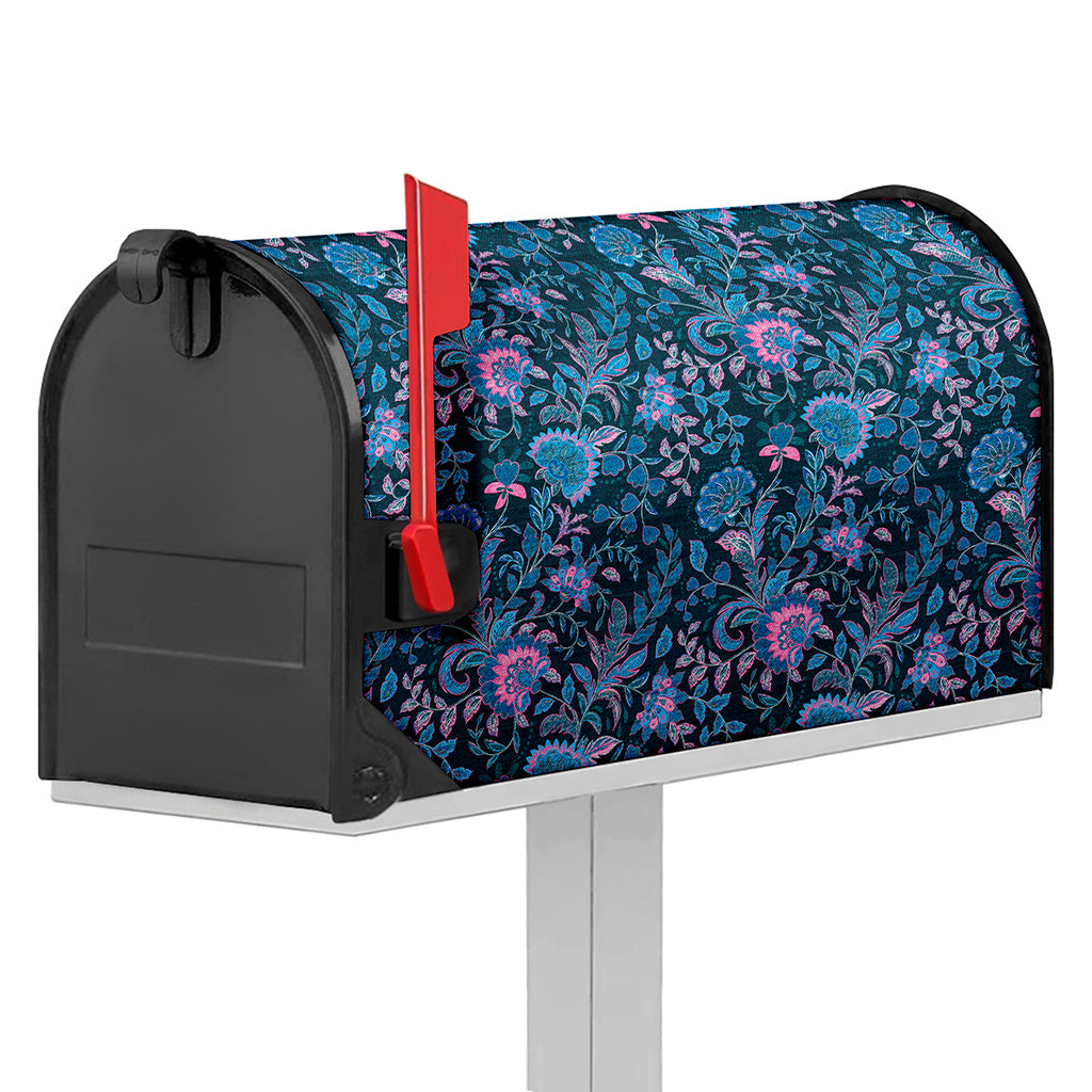 Bohemian Denim Jeans Pattern Print Mailbox Cover