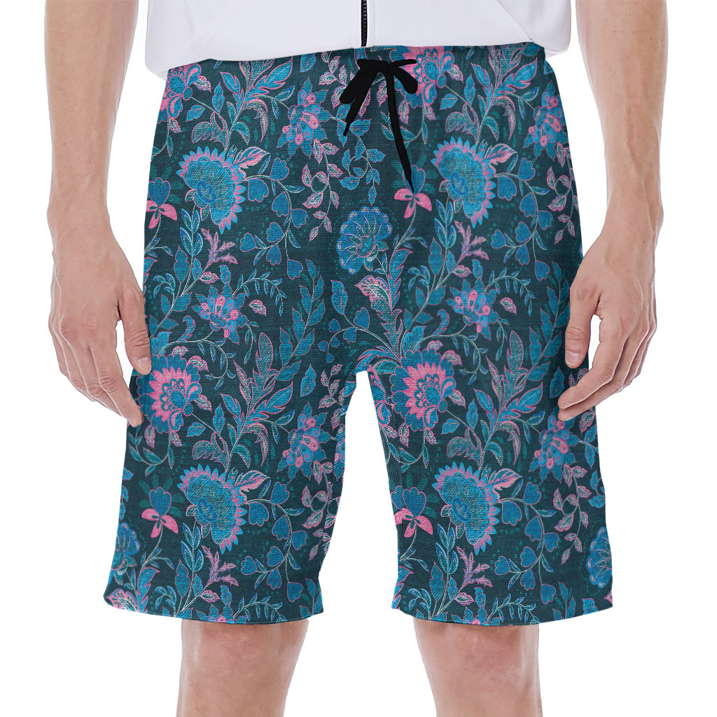 Bohemian Denim Jeans Pattern Print Men's Beach Shorts