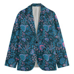 Bohemian Denim Jeans Pattern Print Men's Blazer