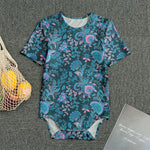 Bohemian Denim Jeans Pattern Print Men's Bodysuit