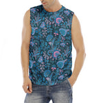 Bohemian Denim Jeans Pattern Print Men's Fitness Tank Top