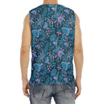 Bohemian Denim Jeans Pattern Print Men's Fitness Tank Top