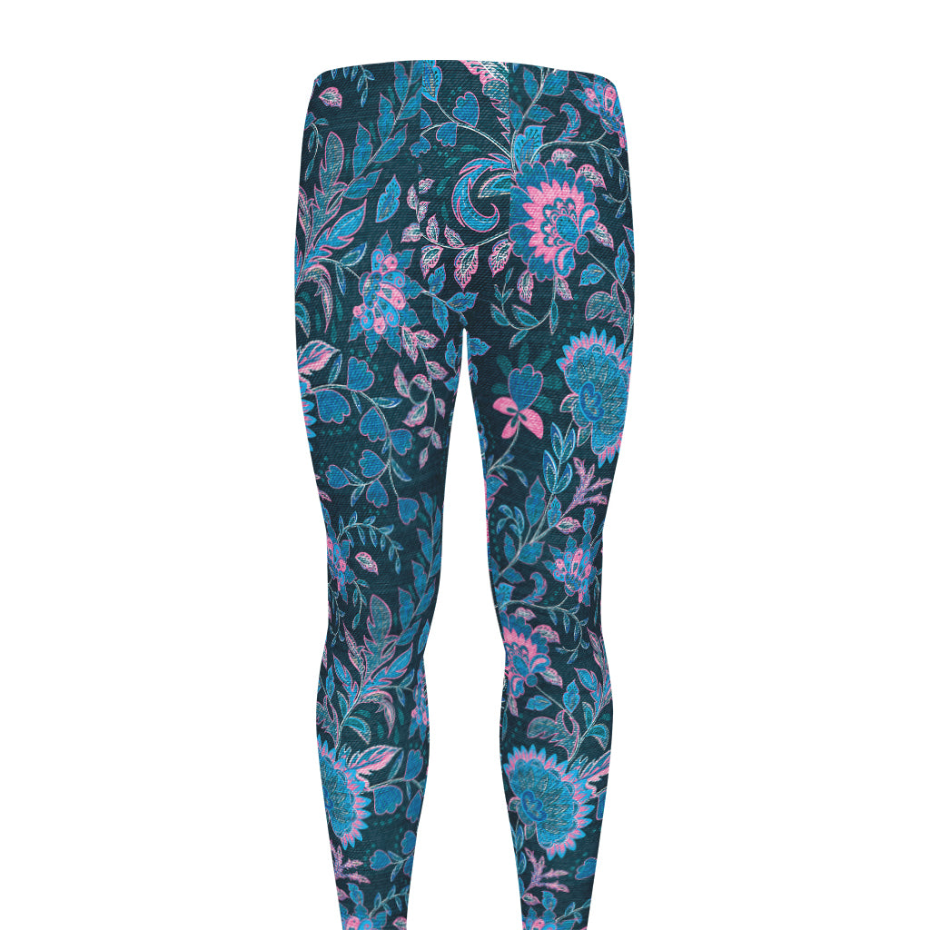 Bohemian Denim Jeans Pattern Print Men's leggings