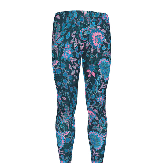 Bohemian Denim Jeans Pattern Print Men's leggings