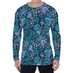 Bohemian Denim Jeans Pattern Print Men's Long Sleeve T-Shirt