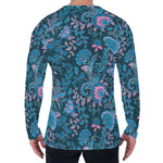 Bohemian Denim Jeans Pattern Print Men's Long Sleeve T-Shirt