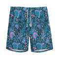 Bohemian Denim Jeans Pattern Print Men's Athletic Shorts