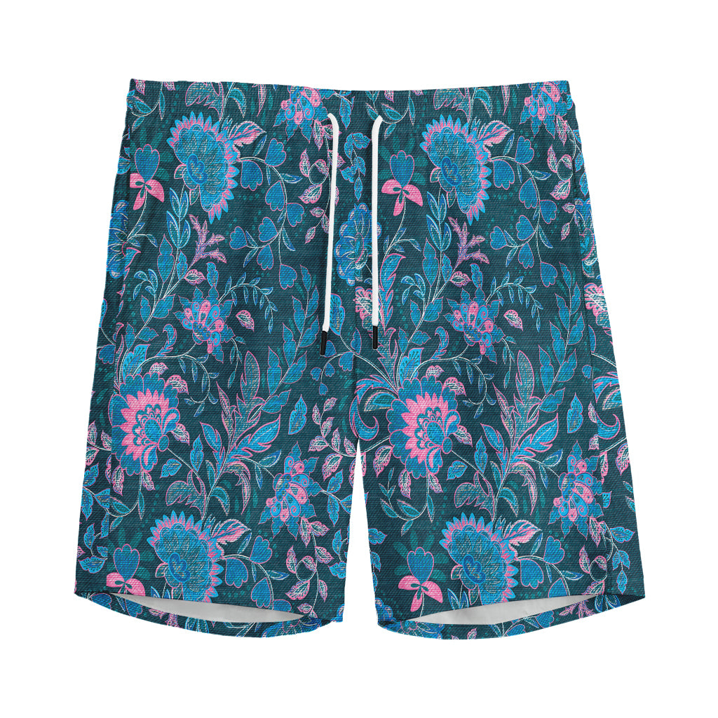 Bohemian Denim Jeans Pattern Print Men's Sports Shorts