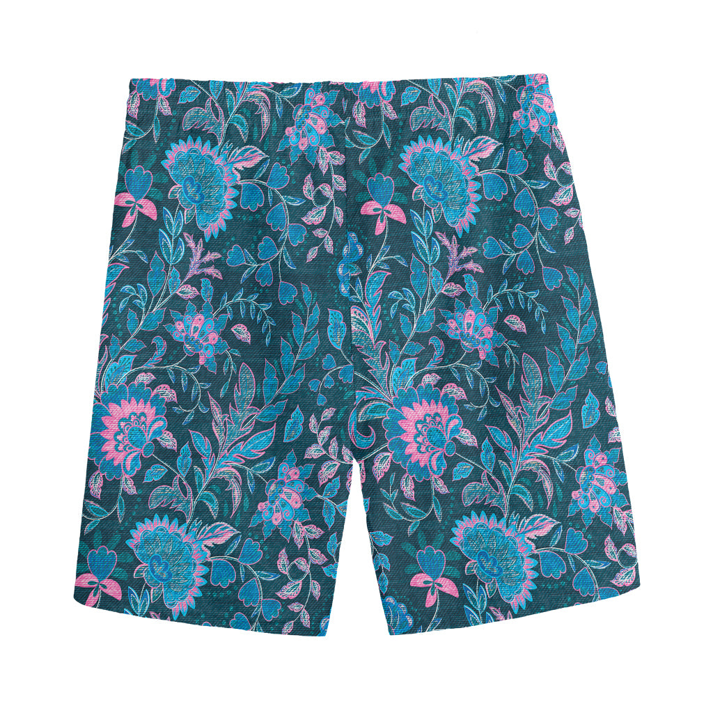 Bohemian Denim Jeans Pattern Print Men's Sports Shorts