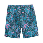 Bohemian Denim Jeans Pattern Print Men's Sports Shorts