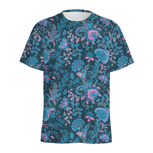 Bohemian Denim Jeans Pattern Print Men's Sports T-Shirt