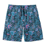 Bohemian Denim Jeans Pattern Print Men's Swim Trunks