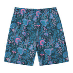 Bohemian Denim Jeans Pattern Print Men's Swim Trunks