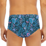 Bohemian Denim Jeans Pattern Print Men's Triangle Swim Briefs