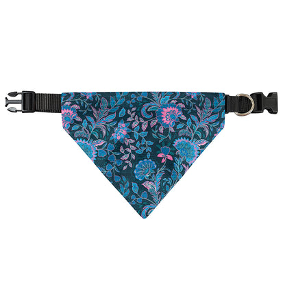 Bohemian Denim Jeans Pattern Print Over The Collar Dog Bandana