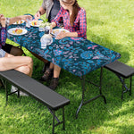 Bohemian Denim Jeans Pattern Print Picnic Table Cover