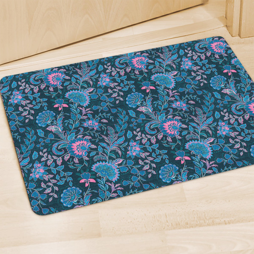 Bohemian Denim Jeans Pattern Print Polyester Doormat