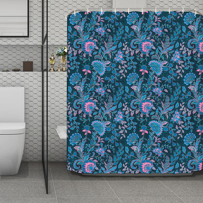 Bohemian Denim Jeans Pattern Print Polyester Shower Curtain