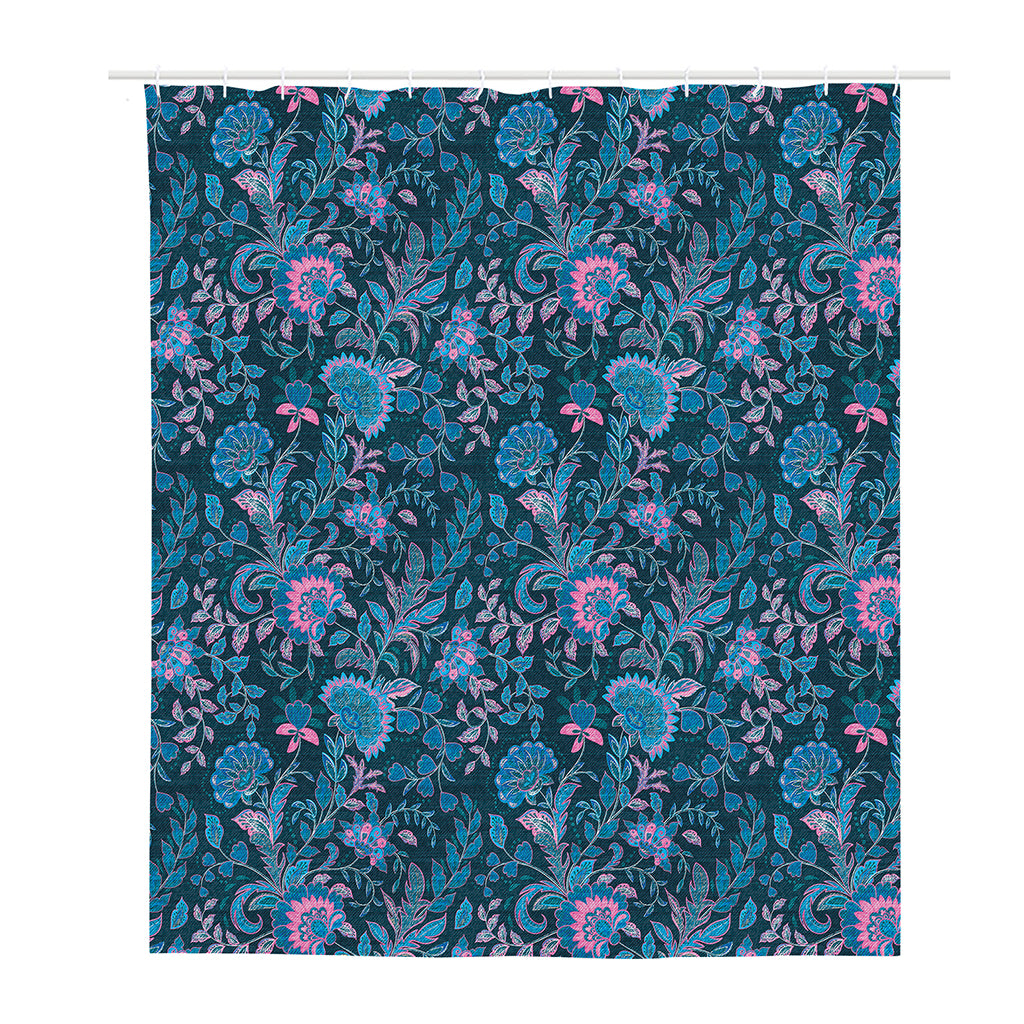 Bohemian Denim Jeans Pattern Print Polyester Shower Curtain