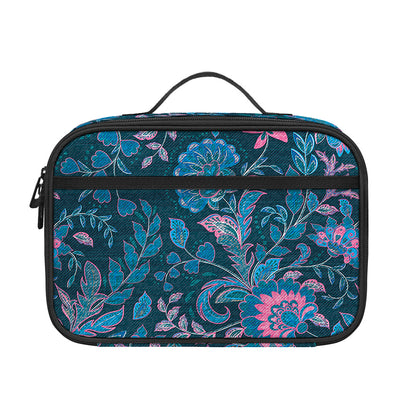 Bohemian Denim Jeans Pattern Print Portable Lunch Bag