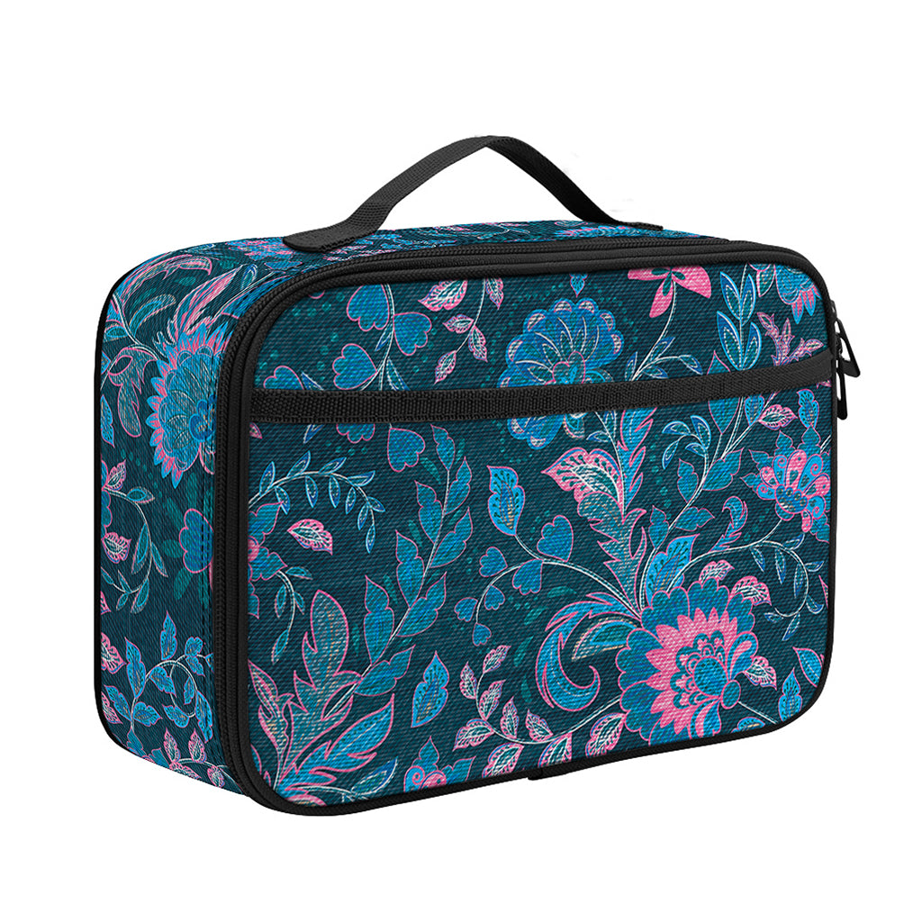 Bohemian Denim Jeans Pattern Print Portable Lunch Bag
