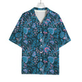 Bohemian Denim Jeans Pattern Print Rayon Hawaiian Shirt