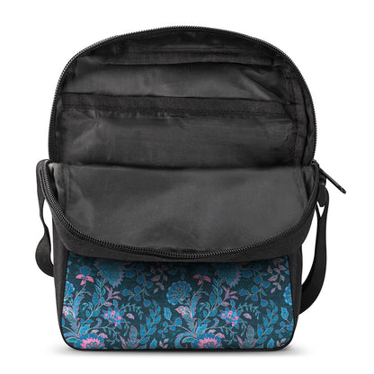 Bohemian Denim Jeans Pattern Print Rectangular Crossbody Bag