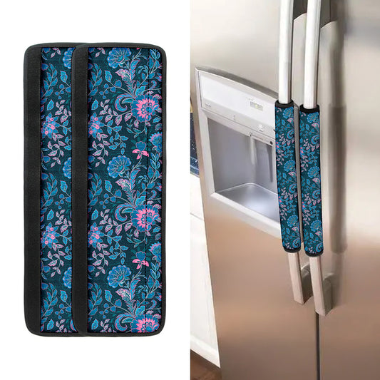 Bohemian Denim Jeans Pattern Print Refrigerator Handle Covers