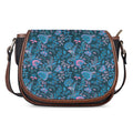 Bohemian Denim Jeans Pattern Print Saddle Bag