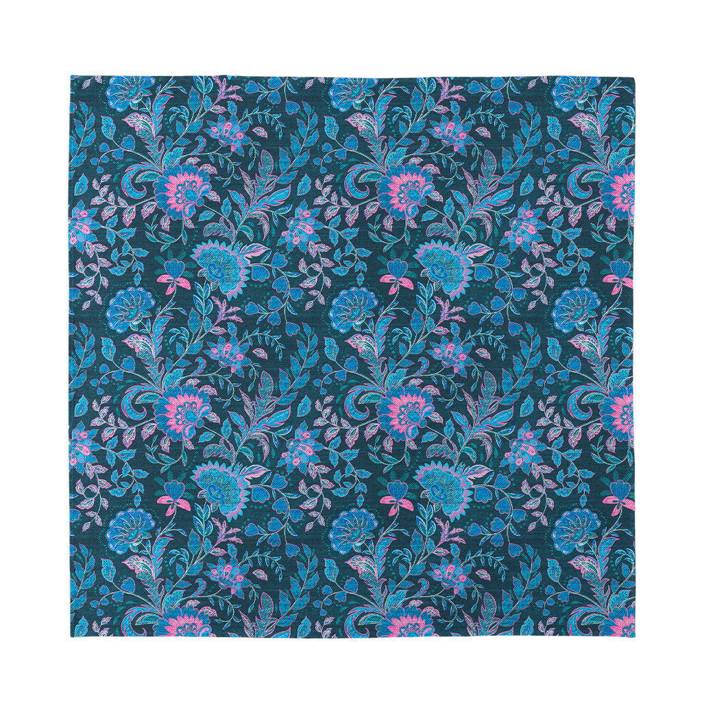 Bohemian Denim Jeans Pattern Print Silk Bandana