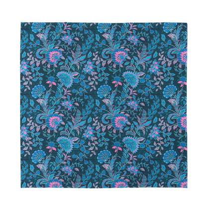 Bohemian Denim Jeans Pattern Print Silk Bandana