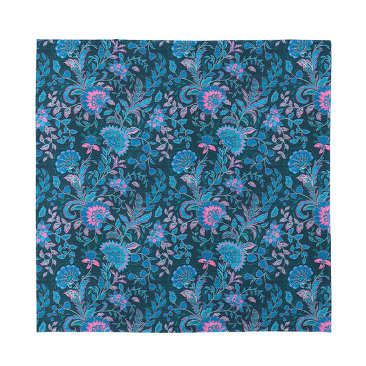 Bohemian Denim Jeans Pattern Print Silk Bandana