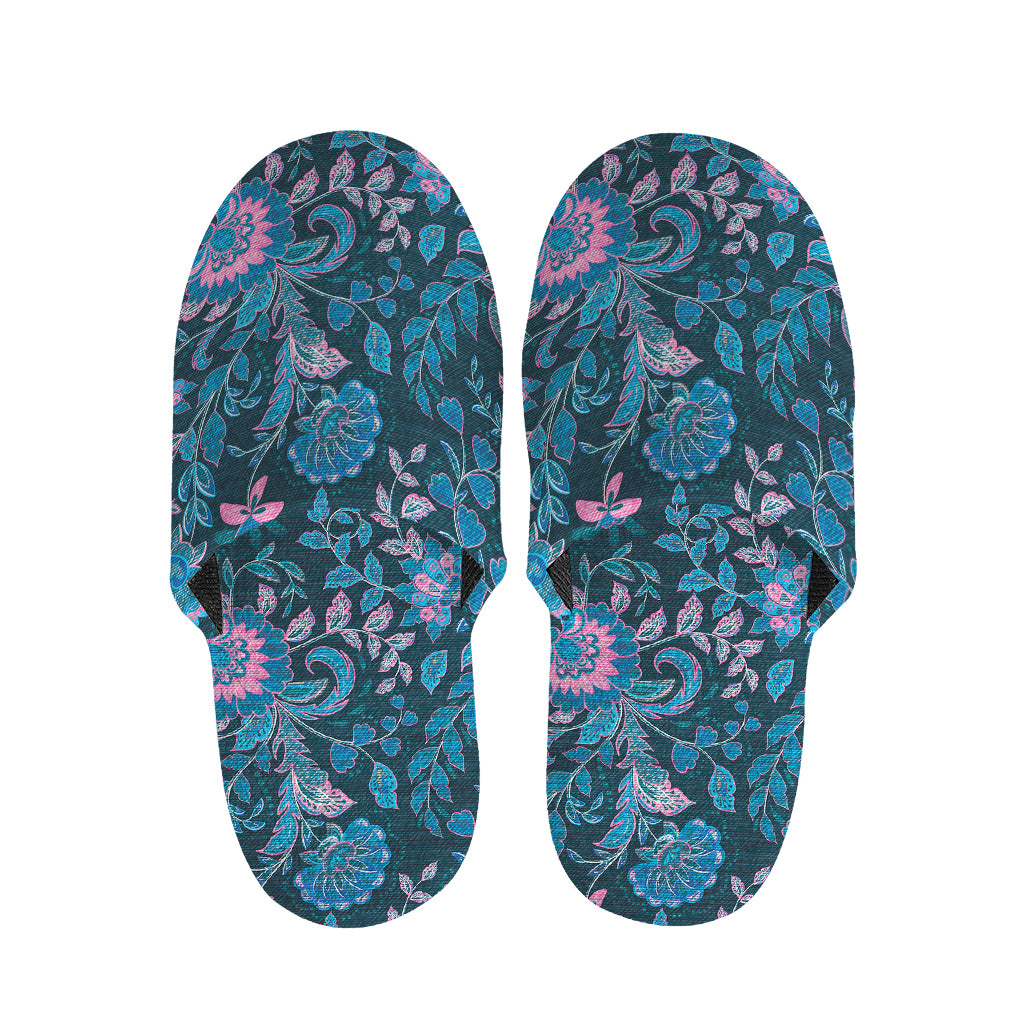 Bohemian Denim Jeans Pattern Print Slippers
