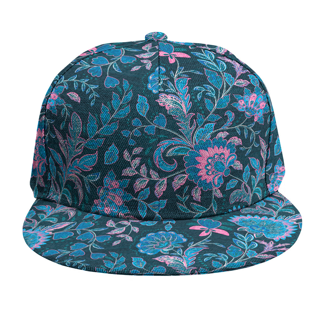 Bohemian Denim Jeans Pattern Print Snapback Cap