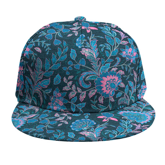 Bohemian Denim Jeans Pattern Print Snapback Cap