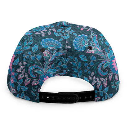 Bohemian Denim Jeans Pattern Print Snapback Cap