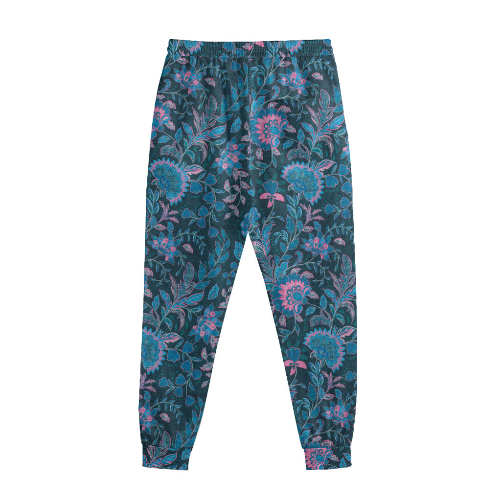 Bohemian Denim Jeans Pattern Print Sweatpants