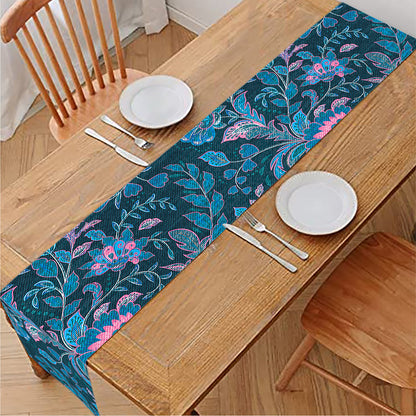 Bohemian Denim Jeans Pattern Print Table Runner