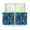 Bohemian Denim Jeans Pattern Print Tier Curtains